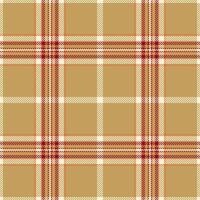 Elegant beige and burgundy plaid pattern. Perfect for textile design, apparel, or website backgrounds. This classic check evokes feelings of warmth and sophistication. vector