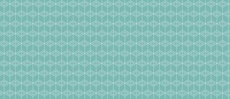 Subtle teal geometric pattern. Elegant, repeating design of interconnected cubes creates a sense of depth and order. Ideal for website backgrounds, textile prints, or packaging. vector