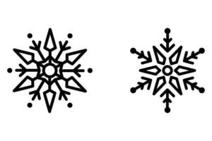 Snowflake Icon Elegant Winter Symbol Logo Design vector