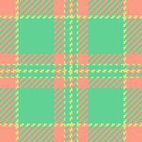 Vibrant pastel plaid pattern in coral and mint green. Perfect for textiles, website backgrounds, or playful branding. This cheerful, seamless design evokes feelings of summer and freshness. vector