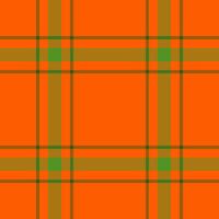 Vibrant orange, green, and brown plaid pattern. Perfect for textile design, autumnal themes, or adding a pop of color to your projects. vector
