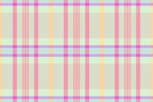 Crease background texture plaid, rug check seamless tartan. Group pattern textile fabric in light and orange colors. vector