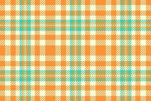 Vibrant orange and teal plaid pattern. Perfect for textile designs, website backgrounds, or adding a touch of rustic charm to your projects. vector