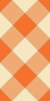 Official textile tartan fabric, striped background pattern texture. Decorative seamless check plaid in light and orange colors. vector