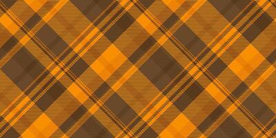 Vibrant orange and brown diagonal plaid pattern. Perfect for fallthemed designs, textiles, or website backgrounds. This textured, seamless design evokes warmth and rustic charm. vector