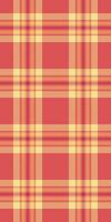 Rojo fabric texture, youth textile plaid tartan. Funky seamless check pattern background in red and yellow colors. vector