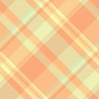 Advertising texture fabric , diverse plaid pattern check. Craft textile tartan seamless background in orange and amber colors. vector