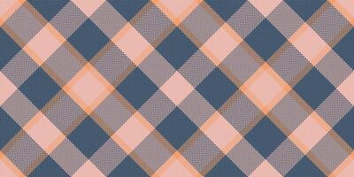 Elegant peach and navy herringbone plaid pattern. Perfect for textile design, fashion, apparel, and website backgrounds. vector