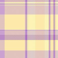 Soft pastel plaid pattern in yellow and lavender. Ideal for textile design, fashion, websites, and stationery. vector