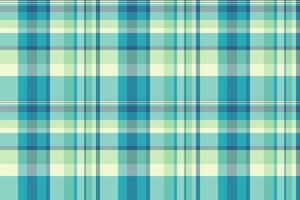Mature check seamless , cute fabric textile tartan. Ceremony background pattern plaid texture in teal and cyan colors. vector