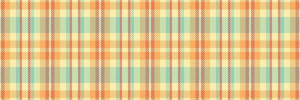 Swatch fabric seamless tartan, hounds tooth pattern plaid texture. Back textile background check in yellow and orange colors. vector