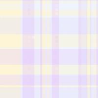 Soft pastel plaid pattern in lavender and cream. Perfect for textile design, website backgrounds, or stationery. This delicate, subtle texture evokes feelings of calmness and serenity. vector