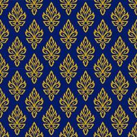 Golden damask seamless pattern fabric vector