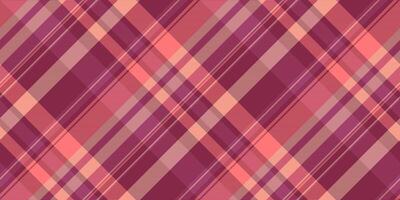 Celebrate seamless textile tartan, platform texture background . Invitation pattern fabric check plaid in pink and red colors. vector