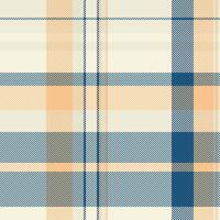 Subtle peach, cream, and navy plaid pattern. Perfect for textile design, website backgrounds, or fashion illustrations. Evokes feelings of warmth and comfort, ideal for autumnal or rustic themes. vector
