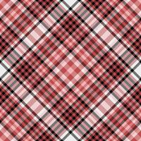Elegant coral and black plaid pattern. Perfect for textile design, apparel, or website backgrounds. The intricate weave creates a sophisticated and timeless aesthetic, conveying warmth and style. vector