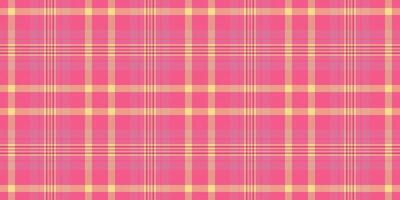 Vibrant pink and yellow plaid pattern, perfect for textile design, website backgrounds, or fashion projects. This cheerful, seamless texture offers a touch of retro charm and modern elegance. vector