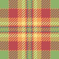Vibrant autumnal plaid pattern. Warm, earthy tones create a cozy and stylish texture perfect for fallthemed designs, textile prints, or website backgrounds. vector