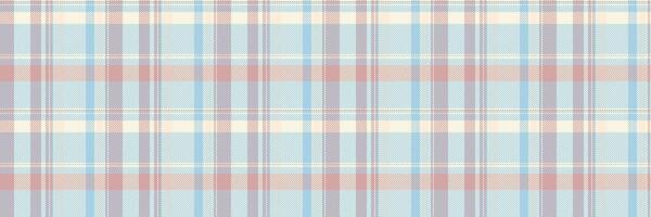 Soft pastel plaid pattern in blue, pink, and cream. Ideal for backgrounds, textiles, or stationery designs. Evokes feelings of serenity and gentle femininity. vector