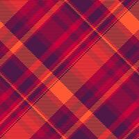 Vibrant diagonal plaid pattern in fiery red and deep purple hues. Perfect for textile design, fashion, autumnal themes, or creating a bold, energetic background. vector