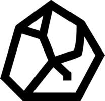 Geometric Rock Shape with Sharp Edges vector