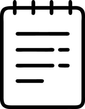 Elegant Notepad with Lined Pages vector