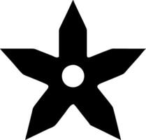 Classic Shuriken with Sharp Edges vector