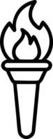 Classic Torch with Modern Twist vector
