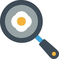 Abstract Pan with a Sizzling Egg Design vector
