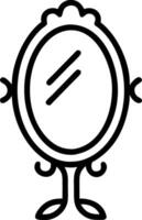 Mysterious and Enchanted Mirror Concept vector