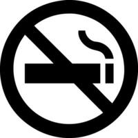 Bold No Smoking Symbol with a Red Circle and Slash vector