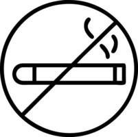 Minimalist No Smoking Icon for Public Spaces vector