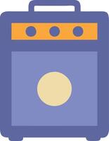 Sleek Guitar Amplifier Design with Unique Features vector