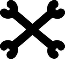 Cross Bones with Skull in Bold Colors vector