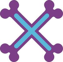 Cartoon-Style Cross Bones for Playful Themes vector