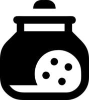 Rustic Cookie Jar with Wooden Elements vector