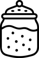 Vintage Cookie Jar with Lid Design vector