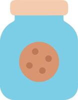 Cartoon-Style Cookie Jar with Playful Features vector