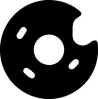 Bitten Donut with a Hidden Symbol Inside vector