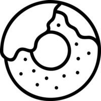 Abstract Bitten Donut with Unique Style vector