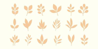 Earthy Elegance A Versatile Collection of Abstract Botanical Designs vector