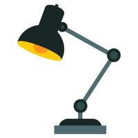 Desk lamp with light bulb. illustration isolated on white background. Minimalistic design. vector