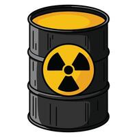 Toxic waste barrel icon. illustration of a radioactive biohazard container, representing environmental contamination and hazardous materials disposal. vector