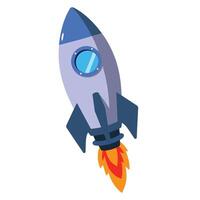 illustration of a startup rocket launcher icon. Simple and modern rocket design symbolizing innovation, business growth, and new beginnings. vector