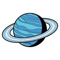 Uranus planet icon. illustration of the outer space gas giant with a simple, flat design. Ideal for astronomy, science, and space themed graphics. vector