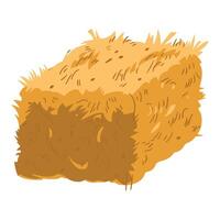 Farm straw bale, representing nature and agriculture. illustration ideal for rural themes and farming projects. vector