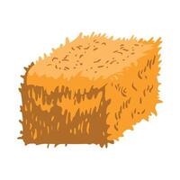 Farm straw bale, representing nature and agriculture. illustration ideal for rural themes and farming projects. Perfect for promoting agricultural practices. vector