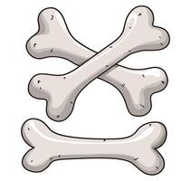 human bone skeleton elements. Includes crossed bones for Jolly Roger and pirate flag. vector