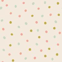 Seamless polka dot pattern on light background is perfect for various creative projects and children's designs. vector