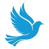 Abstract bird logo design illustration. Stylish and dynamic bird silhouette with smooth curves, representing flight, speed, and freedom. vector